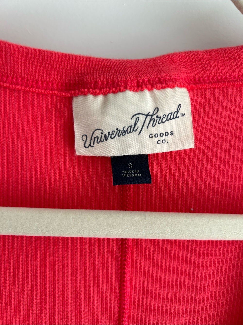 Universal Thread Red Ribbed Scoop-Neck Tank - Picture 3 of 5